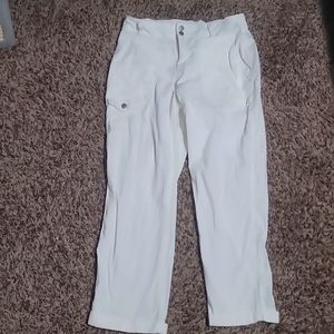 White cargo trousers